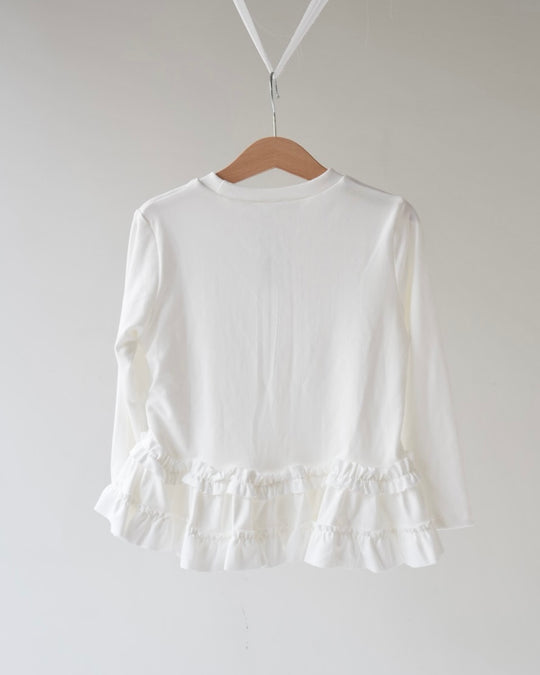 裾フリルトップス