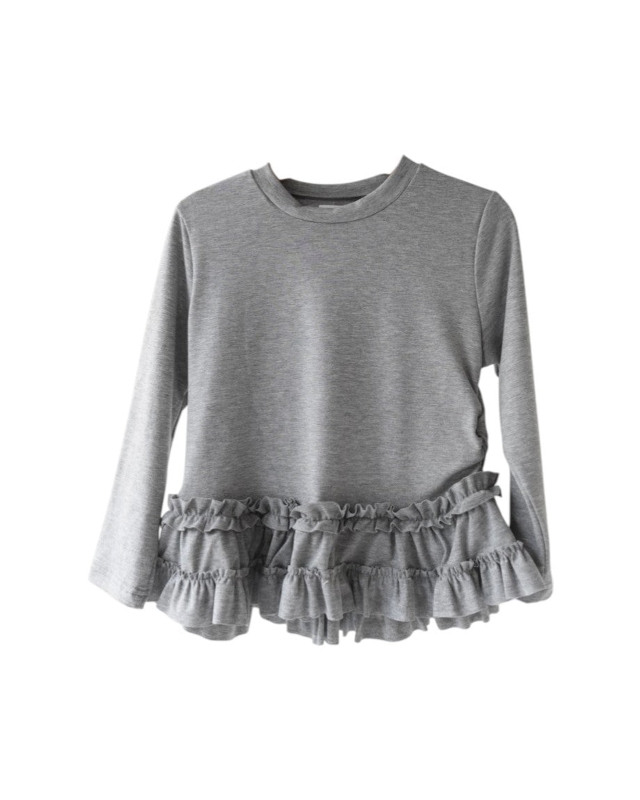 裾フリルトップス