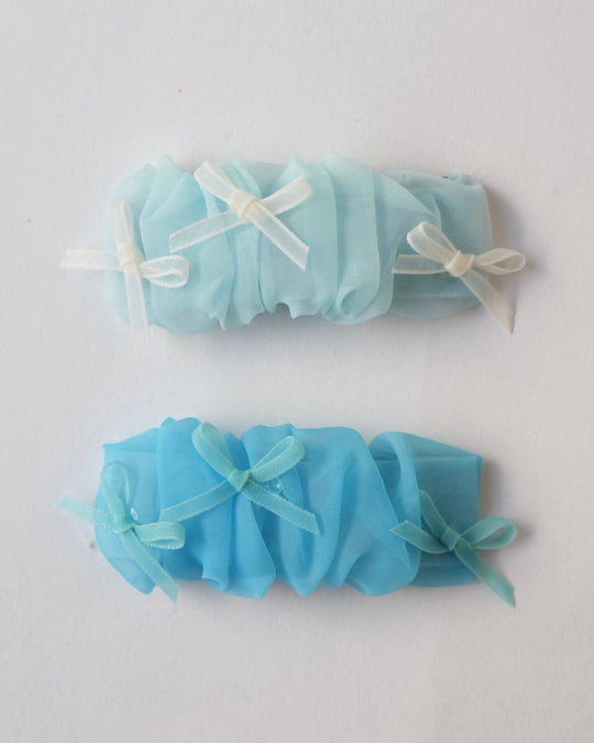 オーガンジーリボンパッチンピン