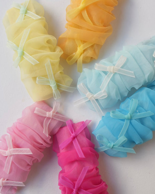 オーガンジーリボンパッチンピン