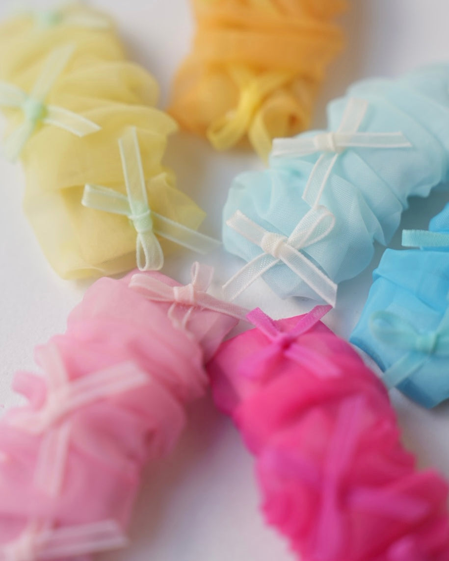 オーガンジーリボンパッチンピン