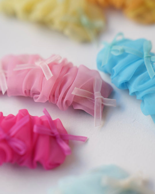 オーガンジーリボンパッチンピン