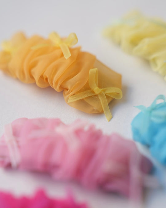 オーガンジーリボンパッチンピン