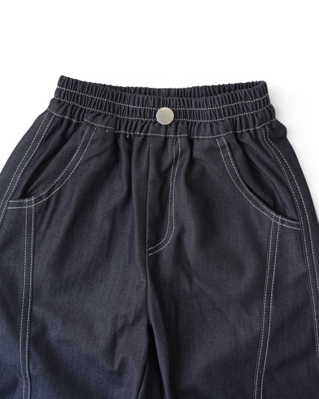 シャンブレーデニムステッチパンツ.