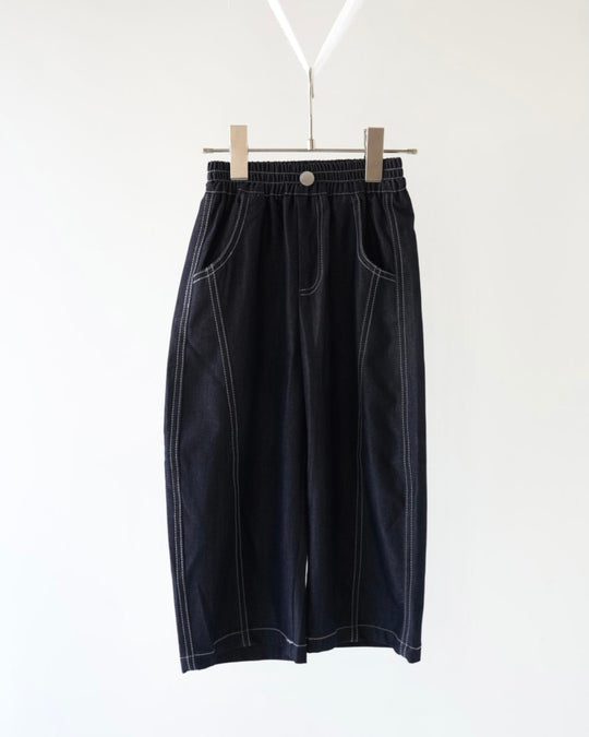 シャンブレーデニムステッチパンツ.