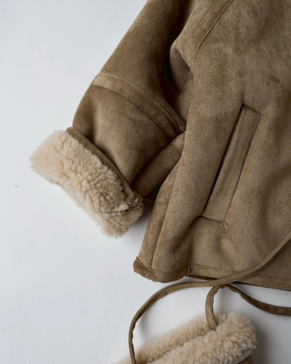 ミニバッグ付ムートンコート