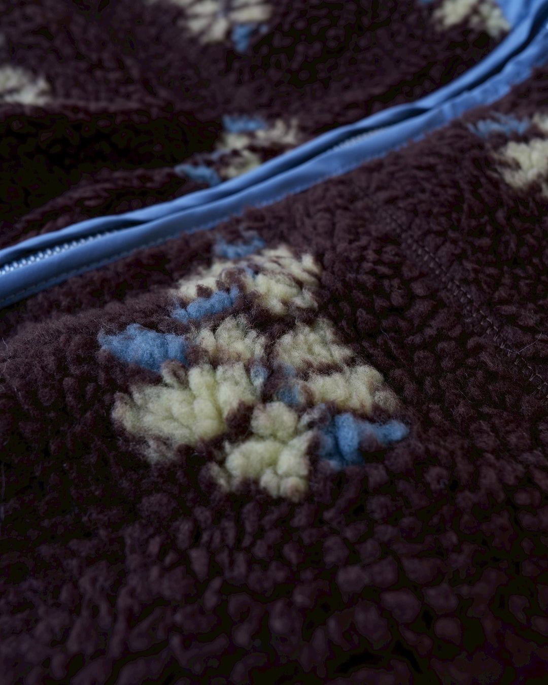 フラワーボアジップブルゾン