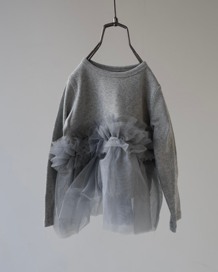 チュールフリルトップス