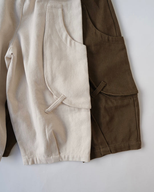 スクープポケット裏起毛ワークパンツ