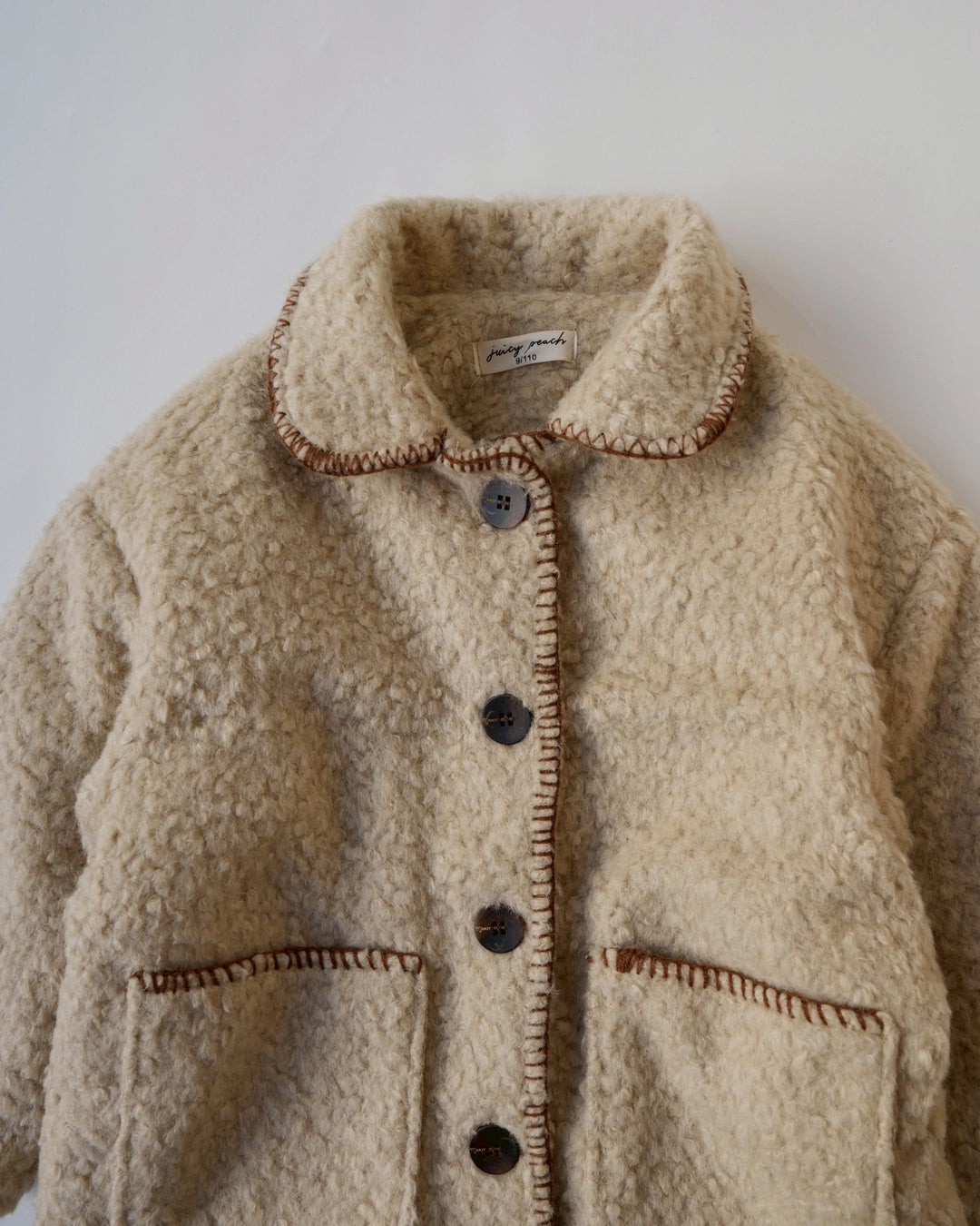 ブランケットステッチボアコート