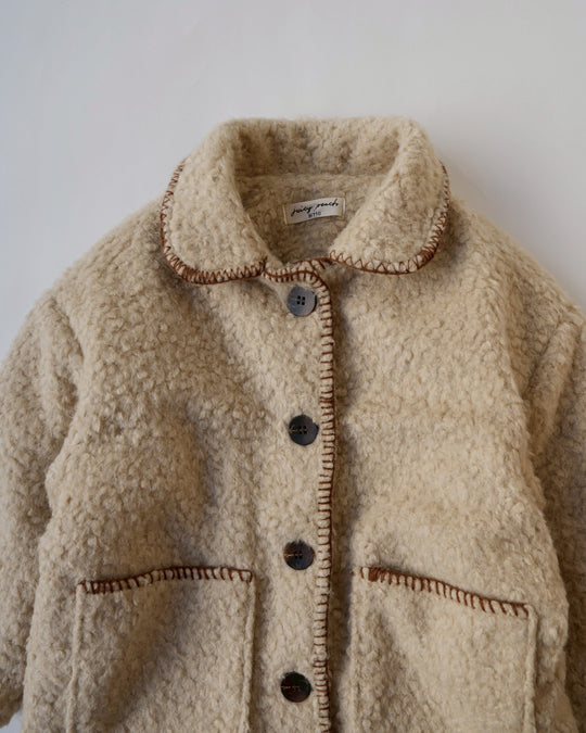 ブランケットステッチボアコート