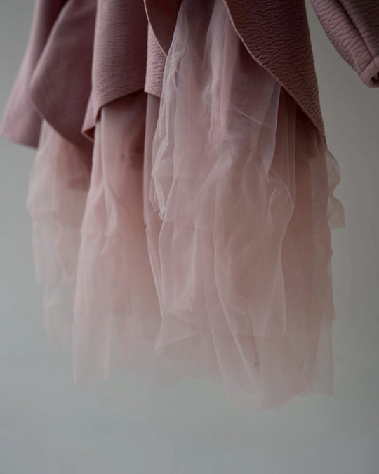 チュールレイヤーラペルトップス