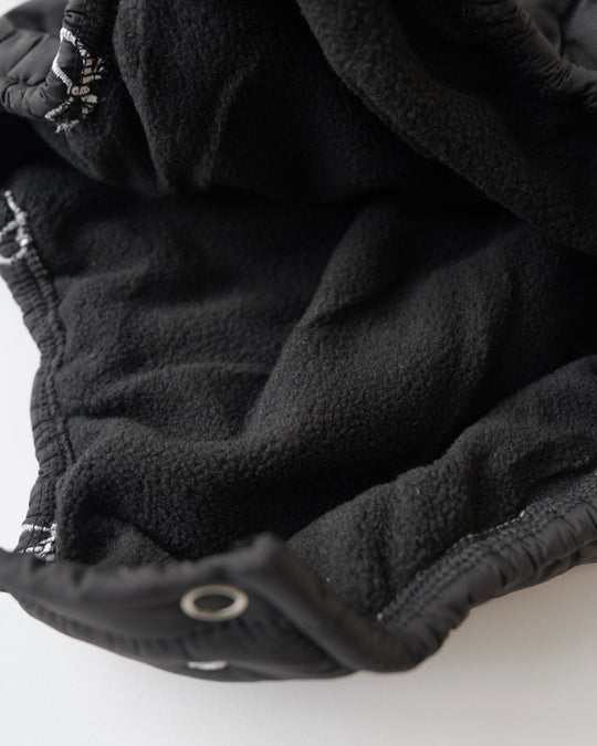 ボンネ付中綿リボンステッチロンパース