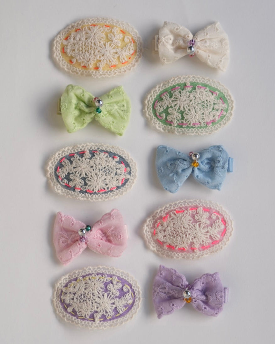 レースパレットヘアアクセ