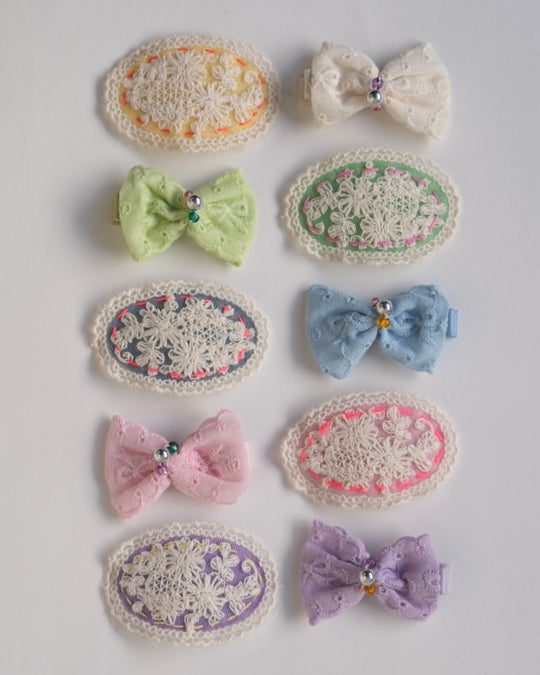 レースパレットヘアアクセ