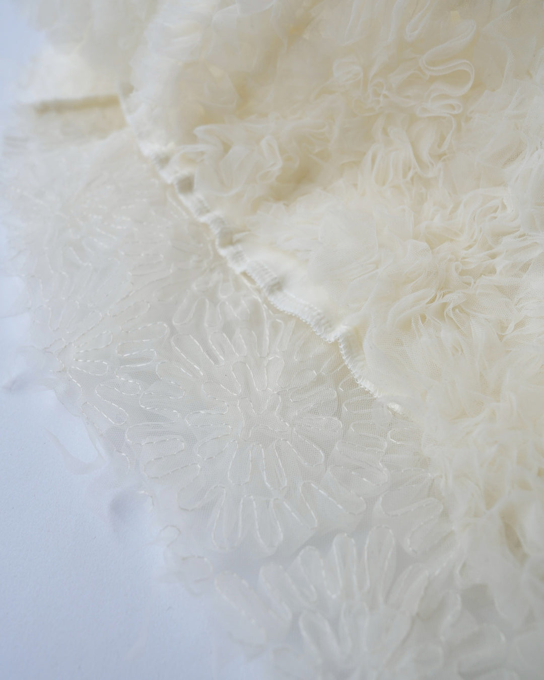 チュールフラワーレーススカート