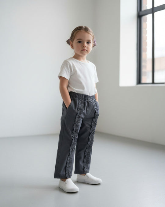 SUPERストレッチフリルパンツFL610303