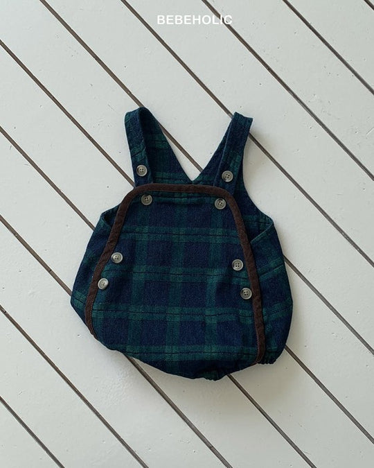 [bebeholic]デニムチェックサロペット