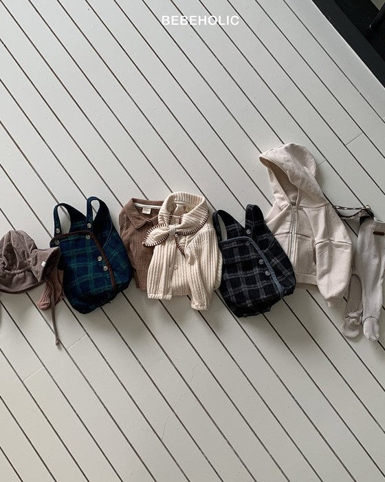 [bebeholic]デニムチェックサロペット