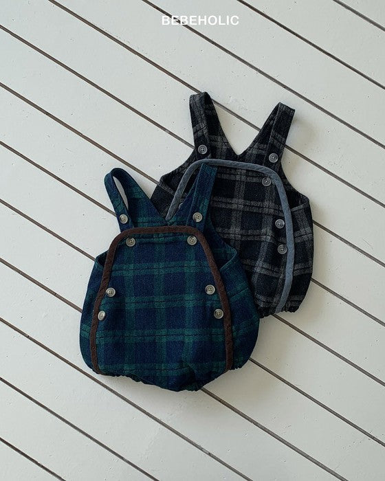 [bebeholic]デニムチェックサロペット