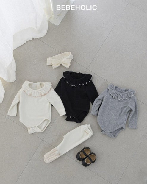 [bebeholic]フリル衿ロンパース
