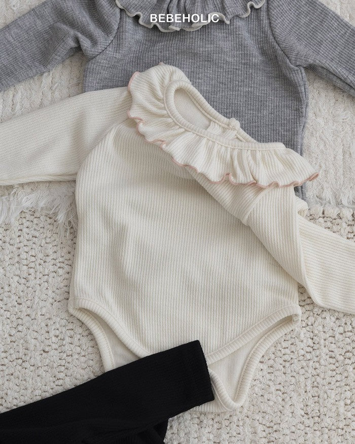 [bebeholic]フリル衿ロンパース