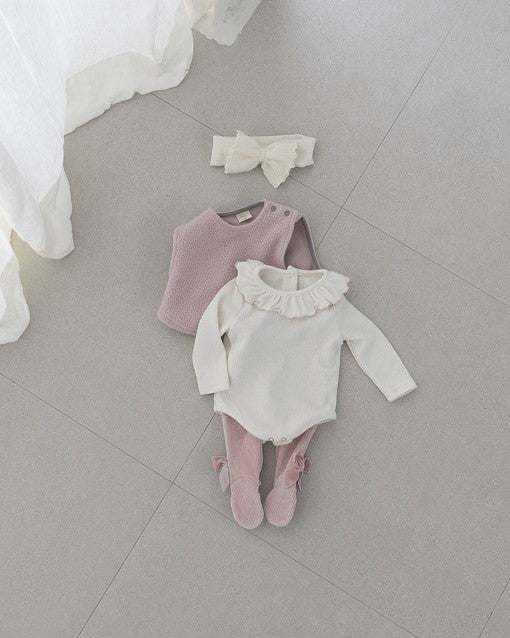 [bebeholic]フリル衿ロンパース