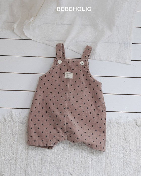 [bebeholic]ラビットドット裏起毛サロペット