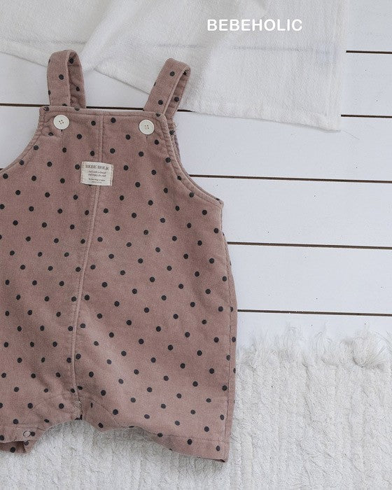 [bebeholic]ラビットドット裏起毛サロペット