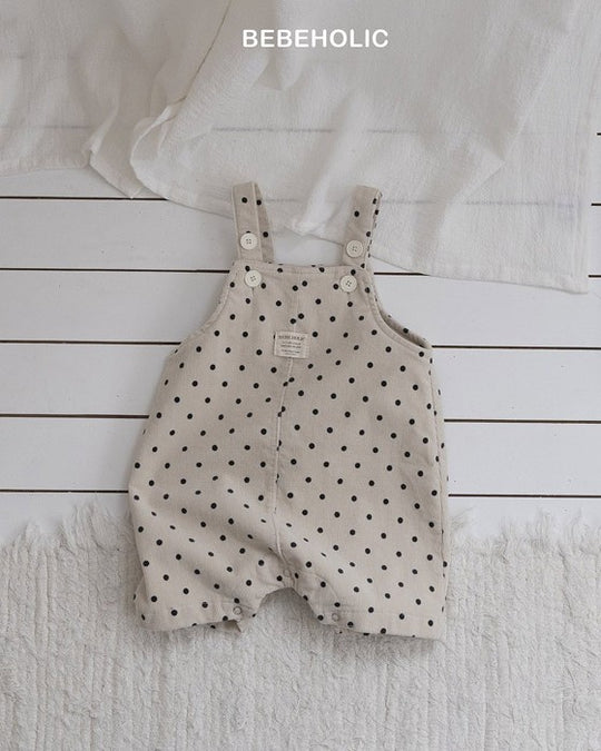 [bebeholic]ラビットドット裏起毛サロペット