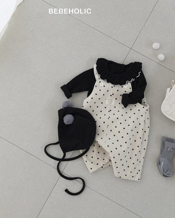 [bebeholic]ラビットドット裏起毛サロペット