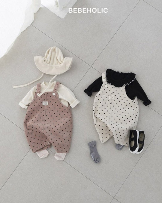 [bebeholic]ラビットドット裏起毛サロペット