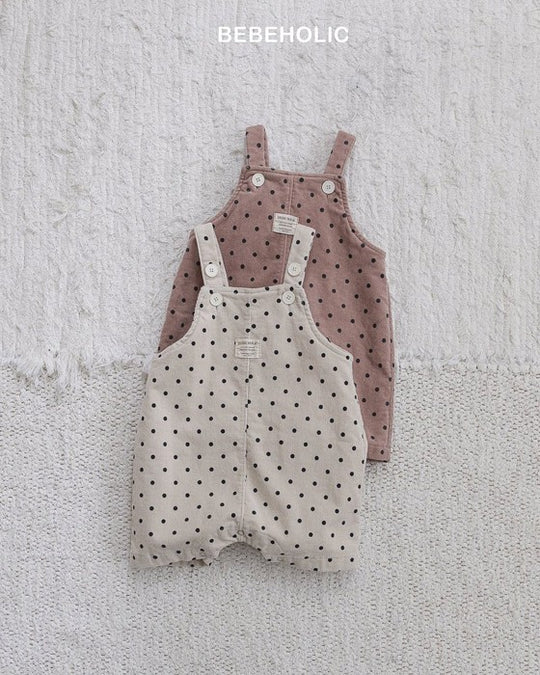 [bebeholic]ラビットドット裏起毛サロペット