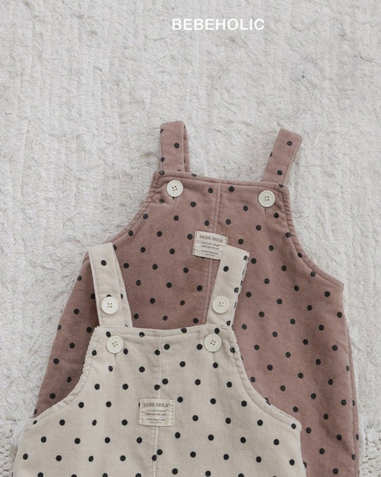 [bebeholic]ラビットドット裏起毛サロペット