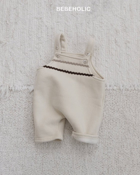 [bebeholic]ライン裏起毛サロペット