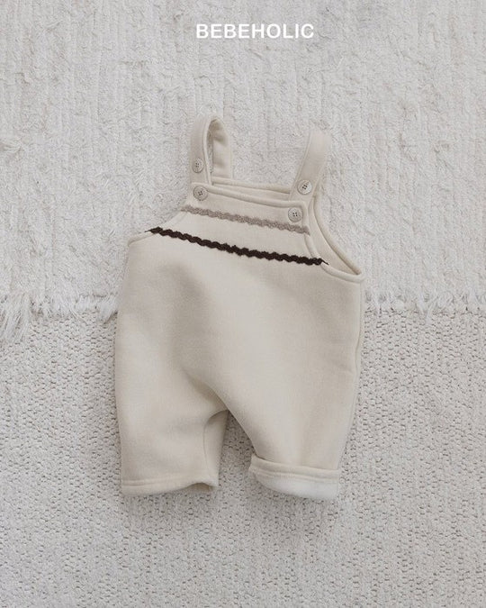 [bebeholic]ライン裏起毛サロペット