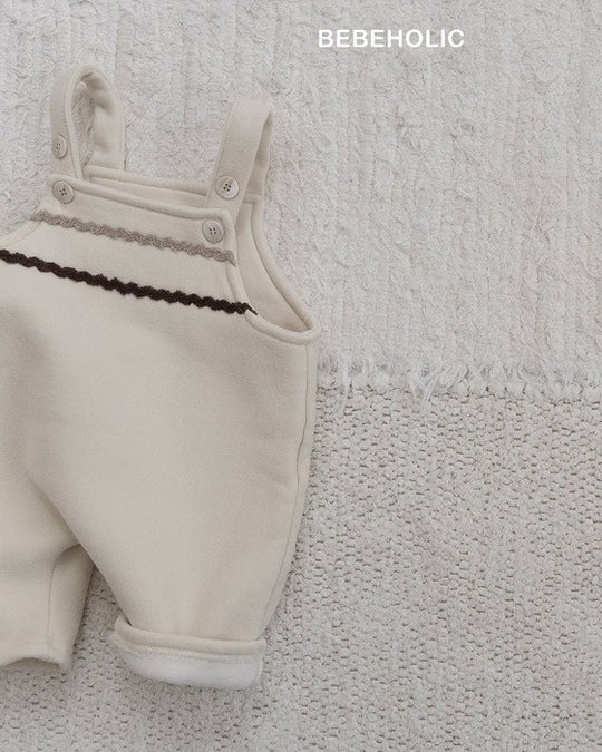 [bebeholic]ライン裏起毛サロペット