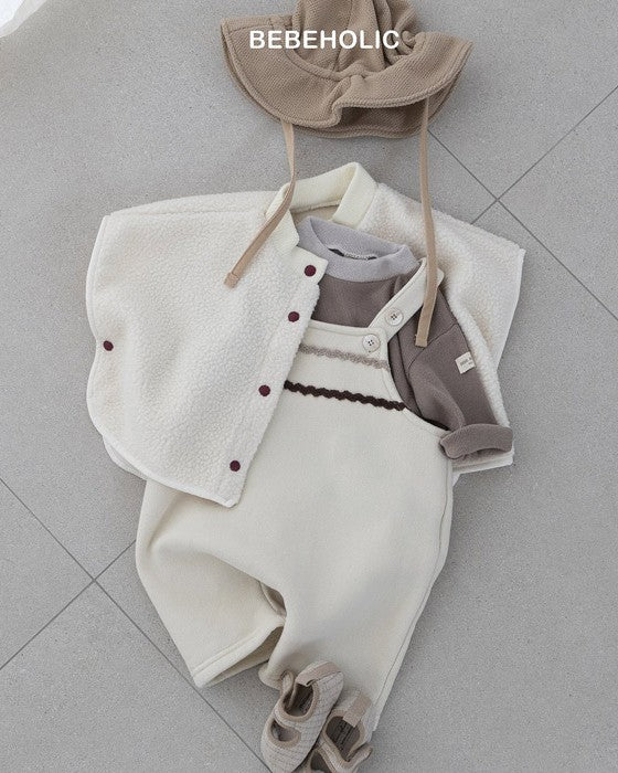 [bebeholic]ライン裏起毛サロペット