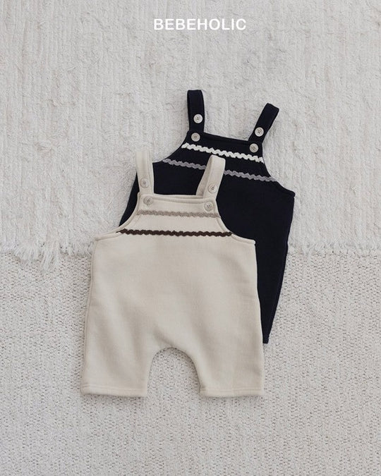 [bebeholic]ライン裏起毛サロペット