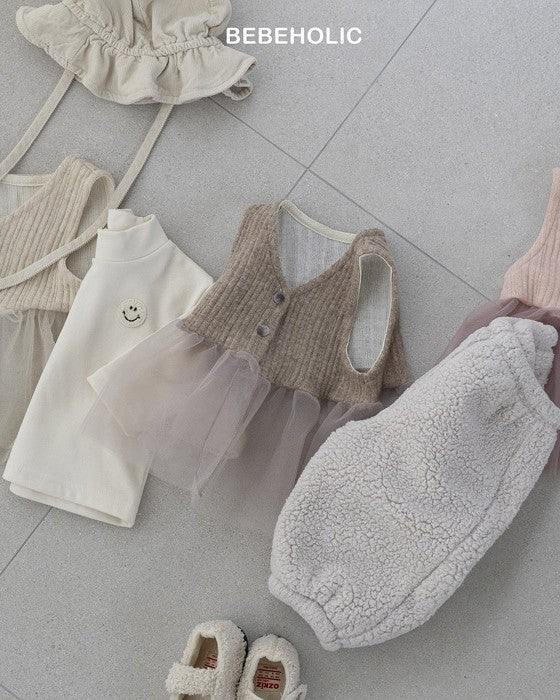 [bebeholic]ニット×チュールベスト