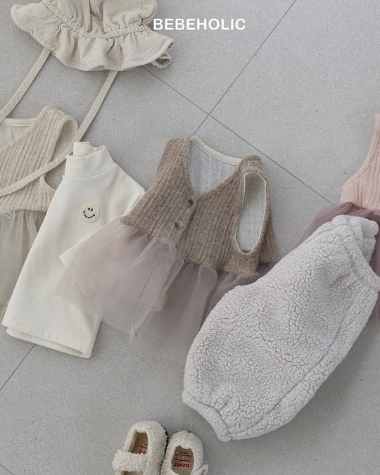 [bebeholic]ニット×チュールベスト