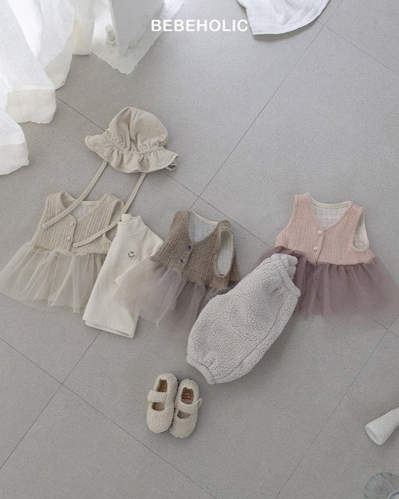 [bebeholic]ニット×チュールベスト