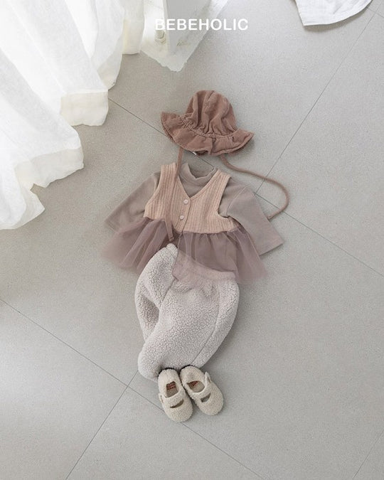 [bebeholic]ニット×チュールベスト