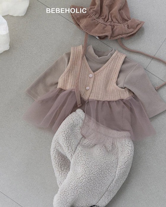 [bebeholic]ニット×チュールベスト