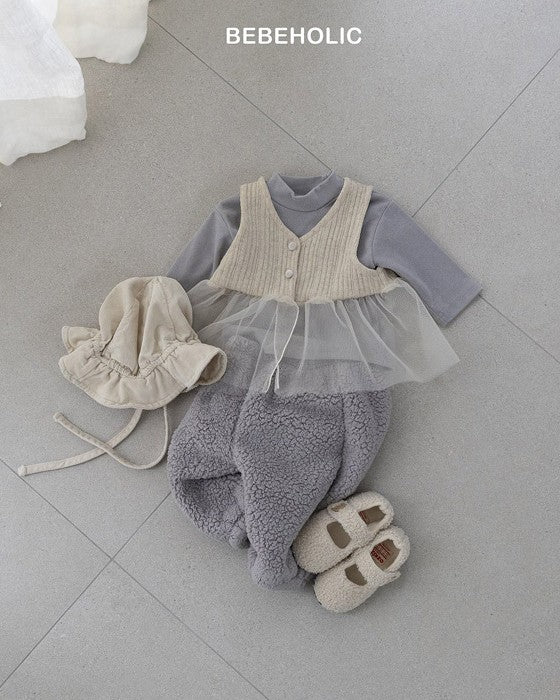 [bebeholic]ニット×チュールベスト