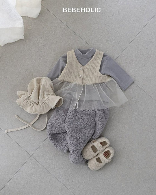 [bebeholic]ニット×チュールベスト