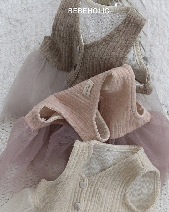 [bebeholic]ニット×チュールベスト