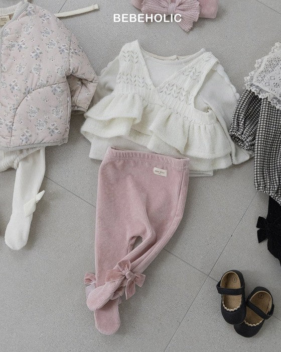 [bebeholic]ベルベットリボンレギンス