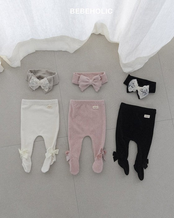 [bebeholic]ベルベットリボンレギンス