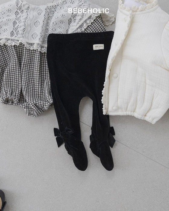 [bebeholic]ベルベットリボンレギンス